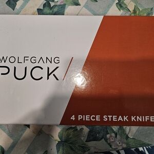 Wolfgang Puck Orange 4-Piece Steak Knife Set
